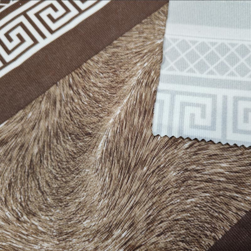 Tejido de terciopelo súper suave con imitación de patrón de llave griega